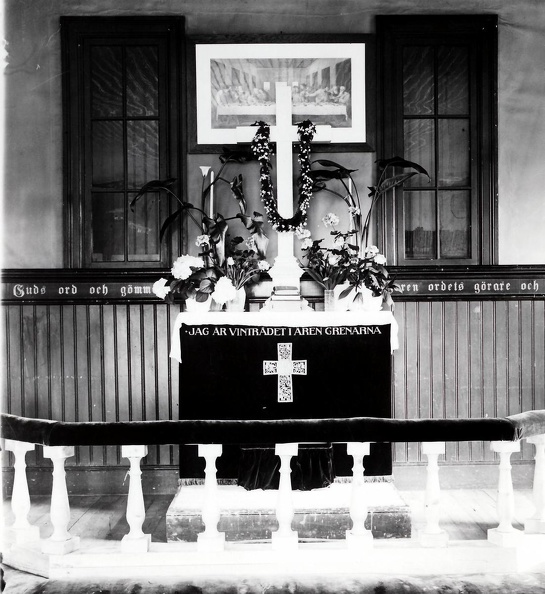 Altaret i Kapellet omkring 1950